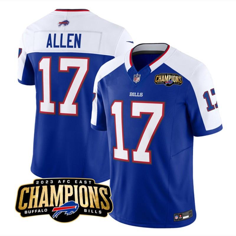 Buffalo Bills NFL Jersey 17 Josh Allen Mens Football Uniform Shirt - White Blue Red Black Camo Edition