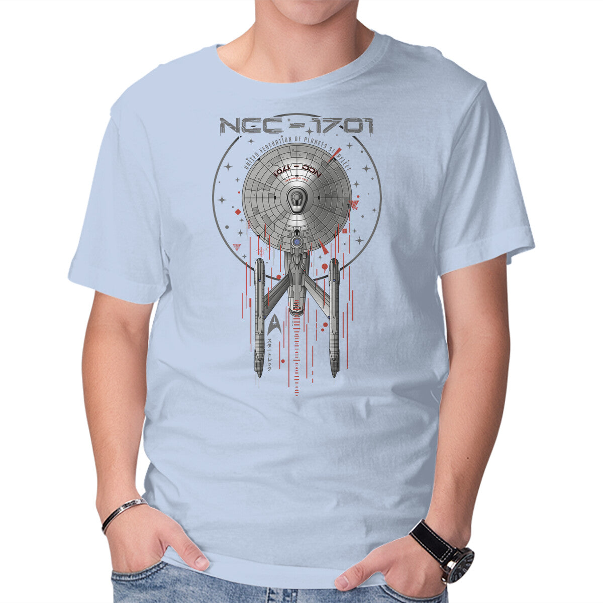 Unisex Crew Neck T-Shirt The Enterprise Graphic Short Sleeve Casual Tee XXXXL