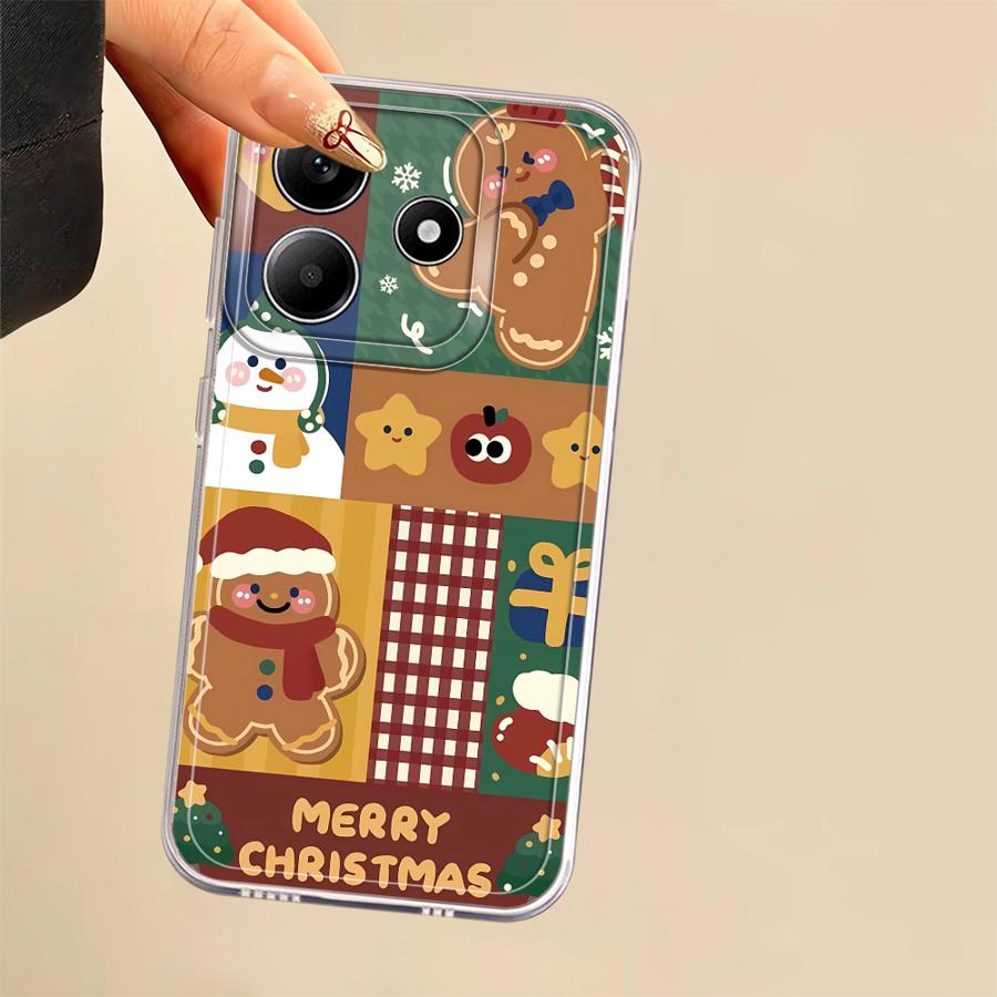 Heißer Verkauf Süße Weihnachten Klare Hülle für Xiaomi Redmi Note 10Pro 10S 10Lite 11 14 13 12 Pro Plus 9 8 12S 11S