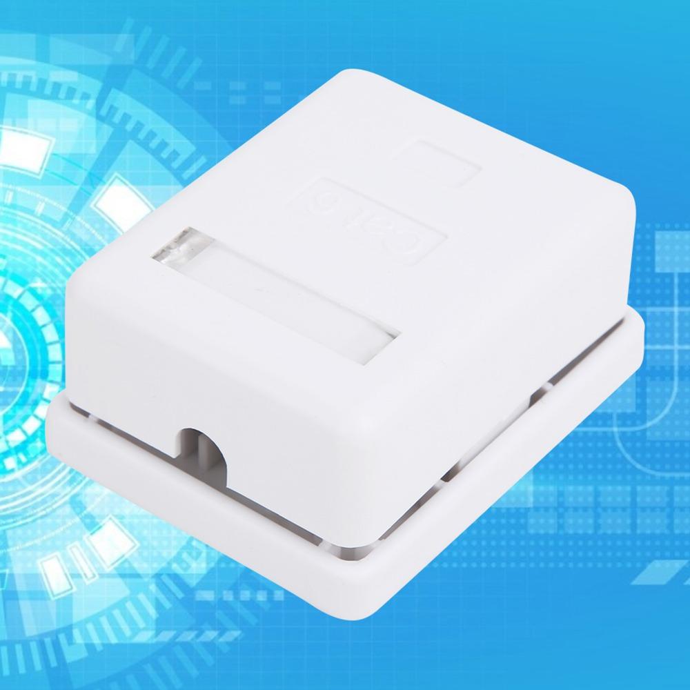 2Pcs Cat6 RJ45 Surface Mount Box Non-Shielded Single Port Mount Box Network Installation
