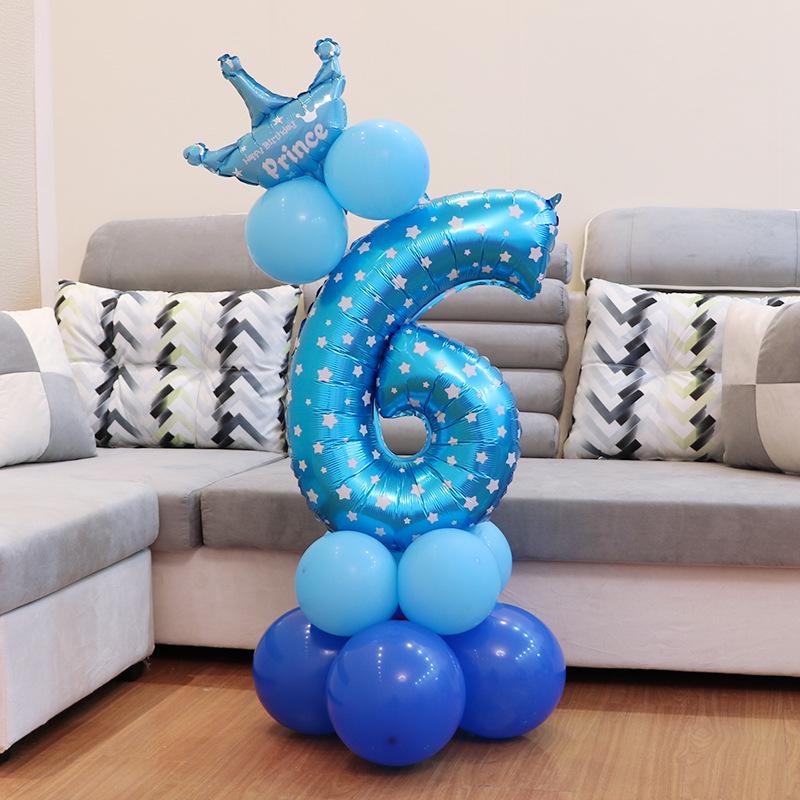 32 Inch 0-9 Number Foil Balloons Set Wedding Anniversary Balloon Baby Shower Birthday Balloons Party Supplies
