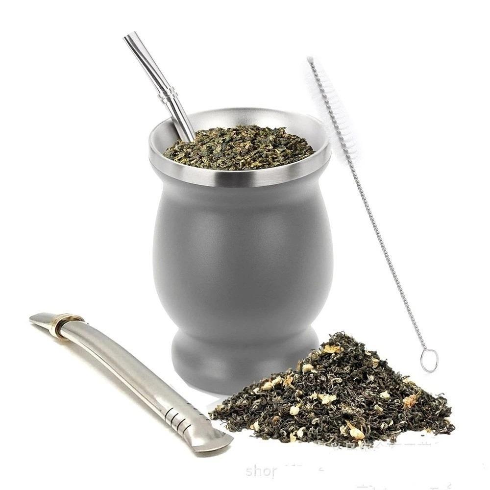 230 ML Yerba Mate Cup Double Wall Straw Cup Fashion Tea Cup Set  Coffee Drinking