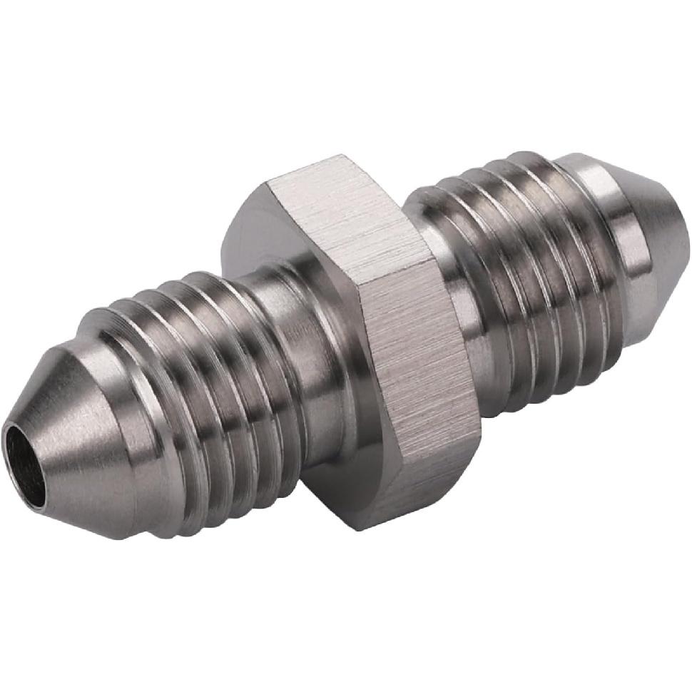 3AN Male to 3AN Male Stainless Steel Brake Clutch Fuel Oil Fitting Adapter Coupler