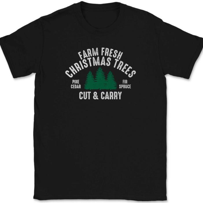 

Farm Fresh Christmas Trees T-Shirt Tee Funny Holiday Xmas 4XL
