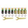 4Pcs Car Tire Pressure Monitor Caps Eye Remind Gauge Sensor Indicator 3 Colors Copper Core Tools Air Caps for Suvs