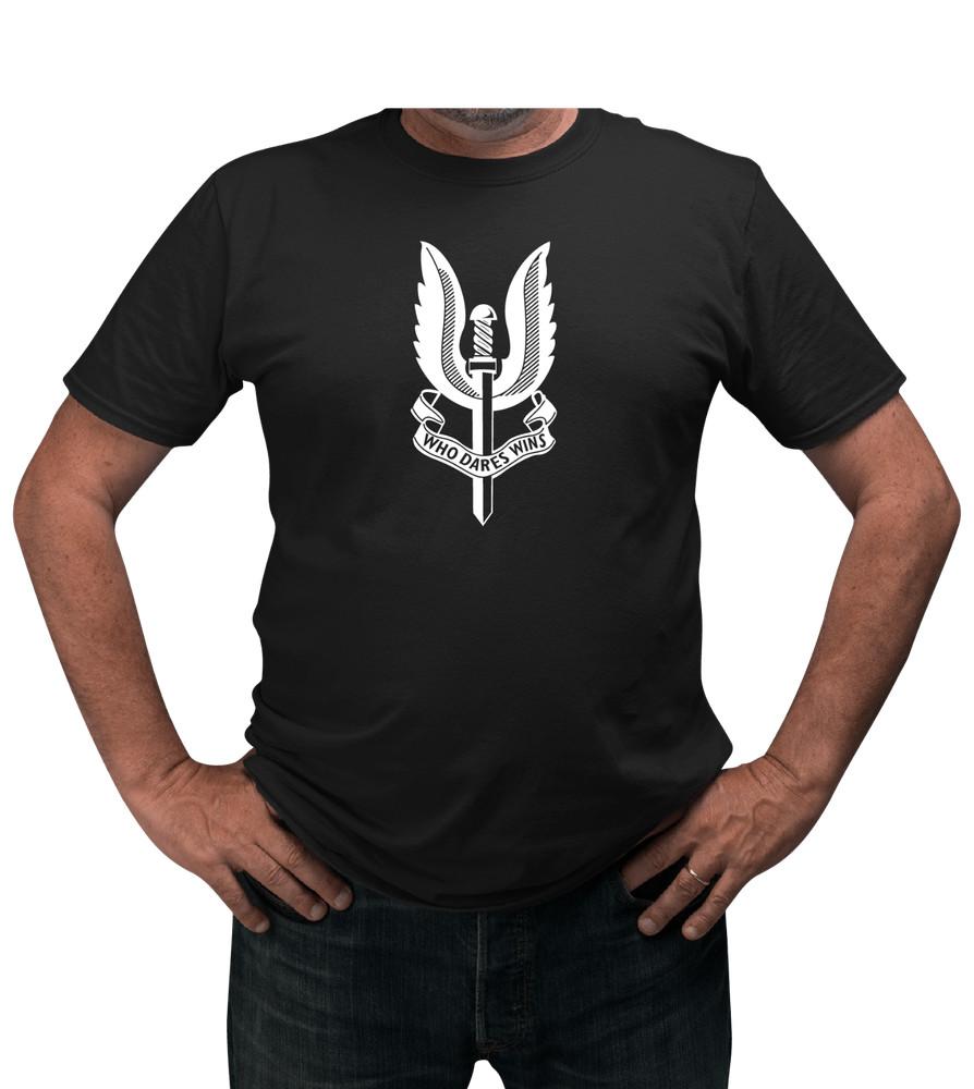 

SAS Fancy Dress Costume t-shirt Who Dares Wins | Retro SAS who dares wins tshirt XL