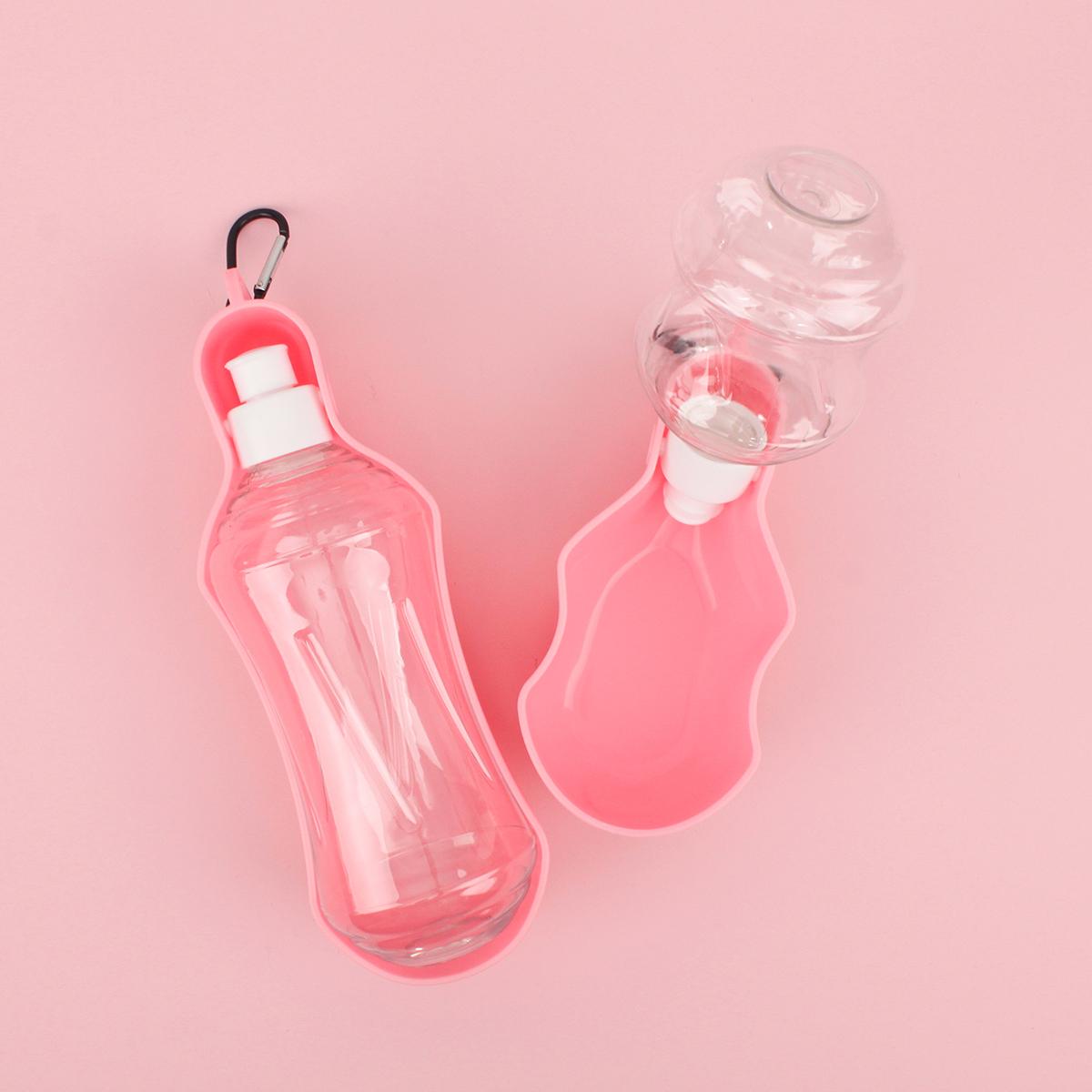 

250/500 мл бутылка для воды для собак складная поилка пластиковая портативная бутылка для воды домашние животные на открытом воздухе путешествия питьевая вода кормушка миска для собак M-500ml