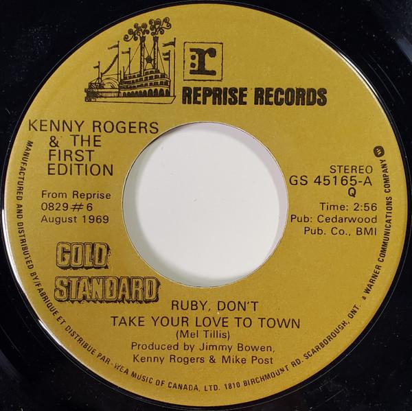 

7inch Record KENNY ROGERS THE FIRST EDITION Ruby Dont Take Your Love To Town GS45165 Reprise Records Canada Rock Used