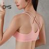 Women Sport Bra Multi Strap Hollow Out Back Push-up Vest Bra Quick-drying No Wire Seamless Gym Jogging Bra with Removable Padding