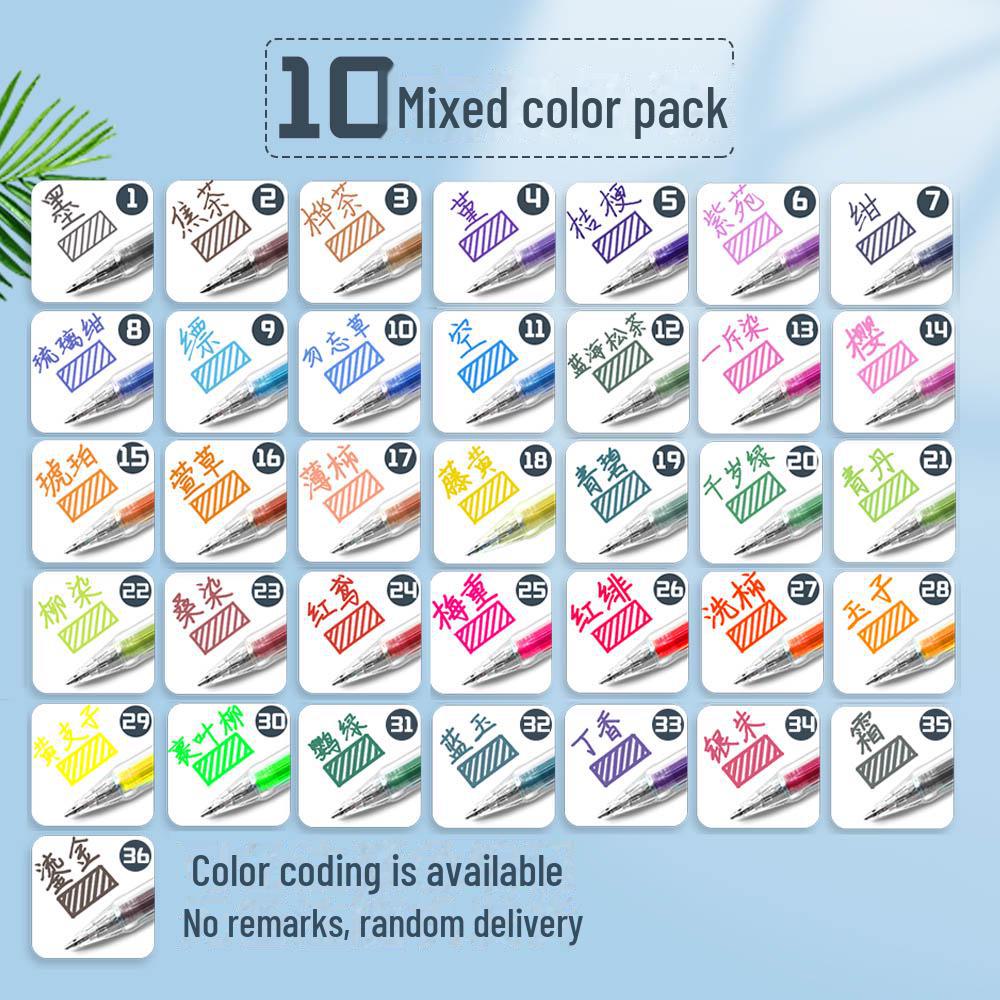 24/36-Color Neutral Pen Set - Versatile Water-Based Pens for Students & Note-Taking