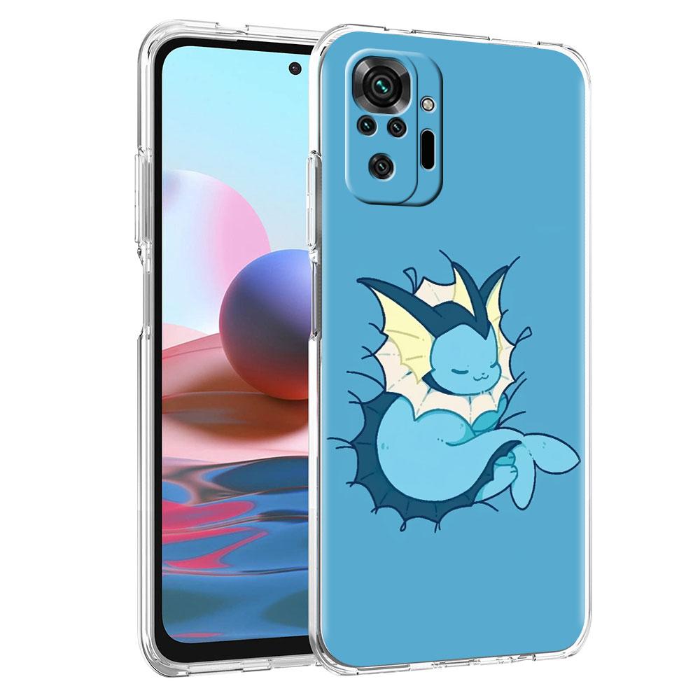 Pokemon Süße Eevee Telefonhülle für Xiaomi Redmi Note 11 10 9 8 Pro 9S 10S 9A 9C Stoßfestes K40 8T 7 9T TPU Silikon Soft Cover
