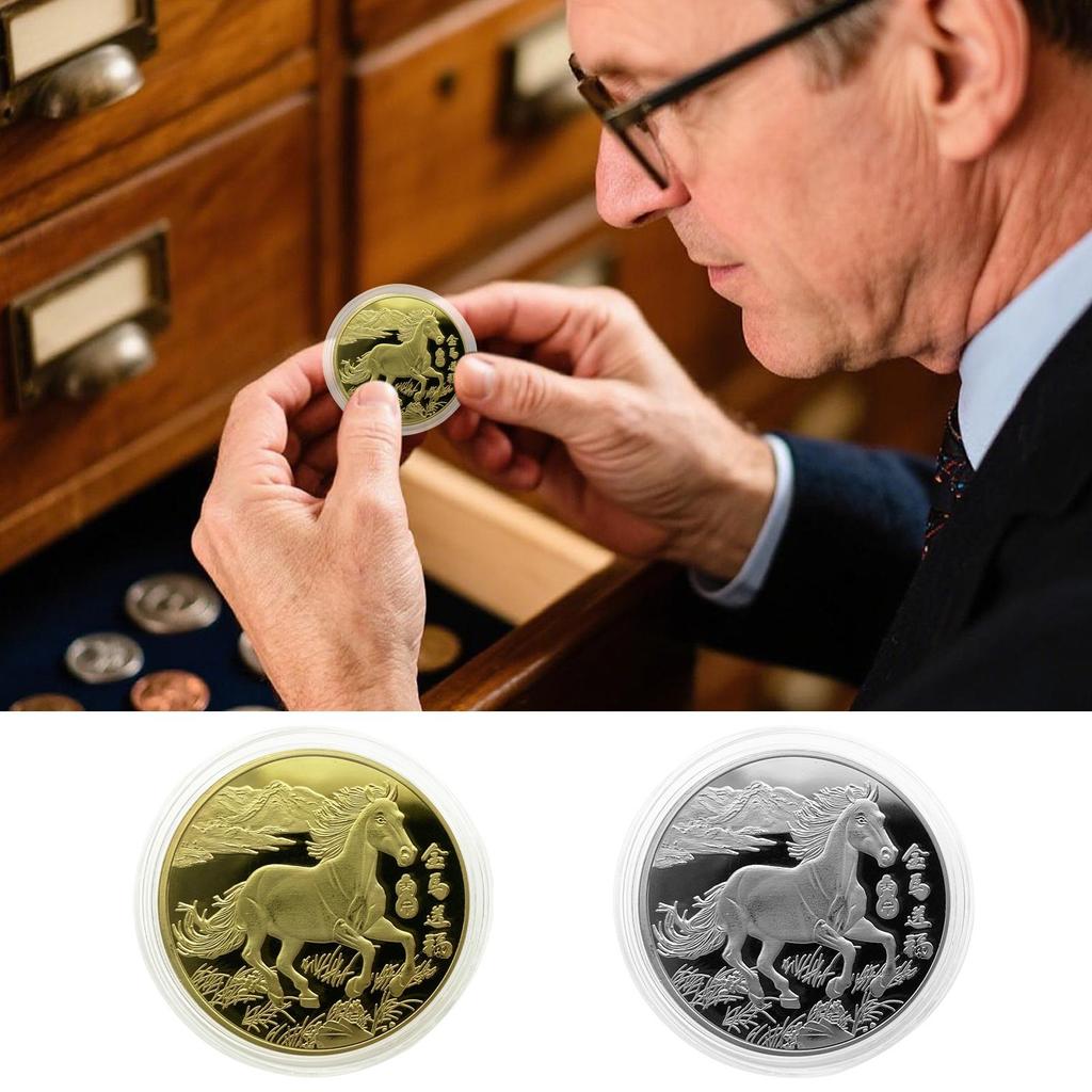 2026 Year of the Horse Commemorative Coin Collectible Keepsake Memorial Coin Wealth-Attracting Keepsake Lunar Horse Coin