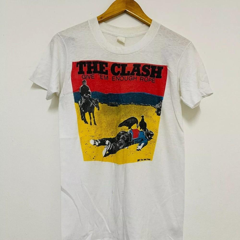 Vintage 70’s The Clash  Give Em Enough Rope  1978 T-Shirt,Size S to 5XL Unisex T-Shirt L