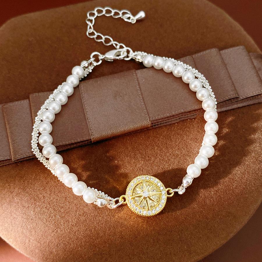 Light Luxury Exquisite Fashionable Round Double-layer Bracelet