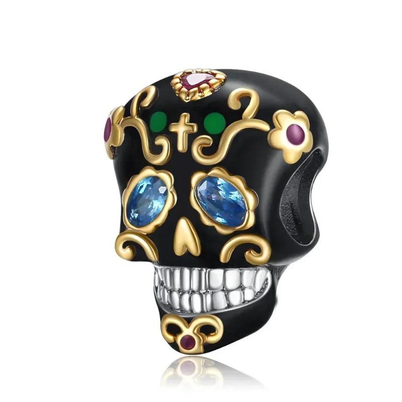 New Original Halloween Party Charms Luminous Pumpkin Skull Ghost Clown Beads Chameleon Bracelets Necklace Diy Jewelry Party Gift