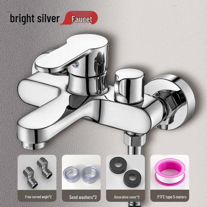 Juego de grifo de ducha y baño de 3 funciones color Gunmetal con mezclador