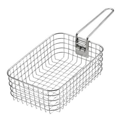 Portables Stainless Steel Frying Basket Multipurpose Pots with Frying Basket Family Barbecue Accessory