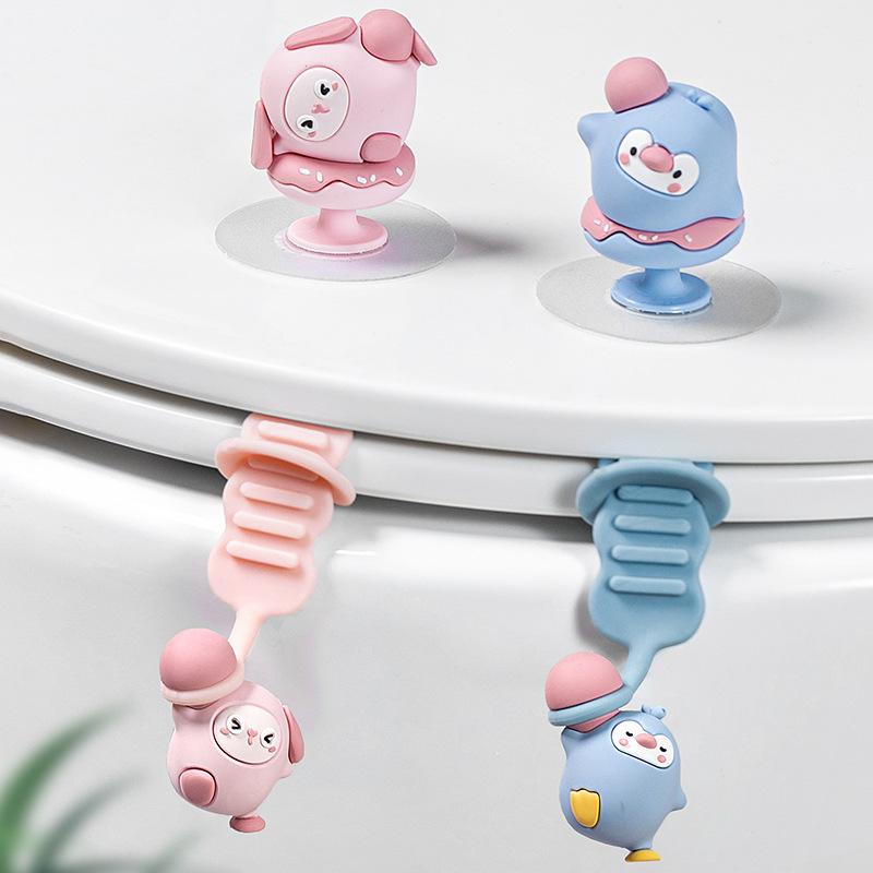 Mini cute Toilet Lid Handle Detachable Seat Clip Toilet Holder Lifter Animal Shape Seat Toilet Accessories Seat Handle Tool