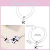 Hängande ko halsband för flickor med zinklegeringskedja Sommar 2025 Smyckespresent