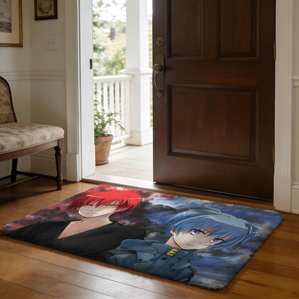 Floor Mat Soft Flannel Rug Non-Slip Absorbent Mat for Bathroom Bedroom Home Decor A-Assassination C-Classroom