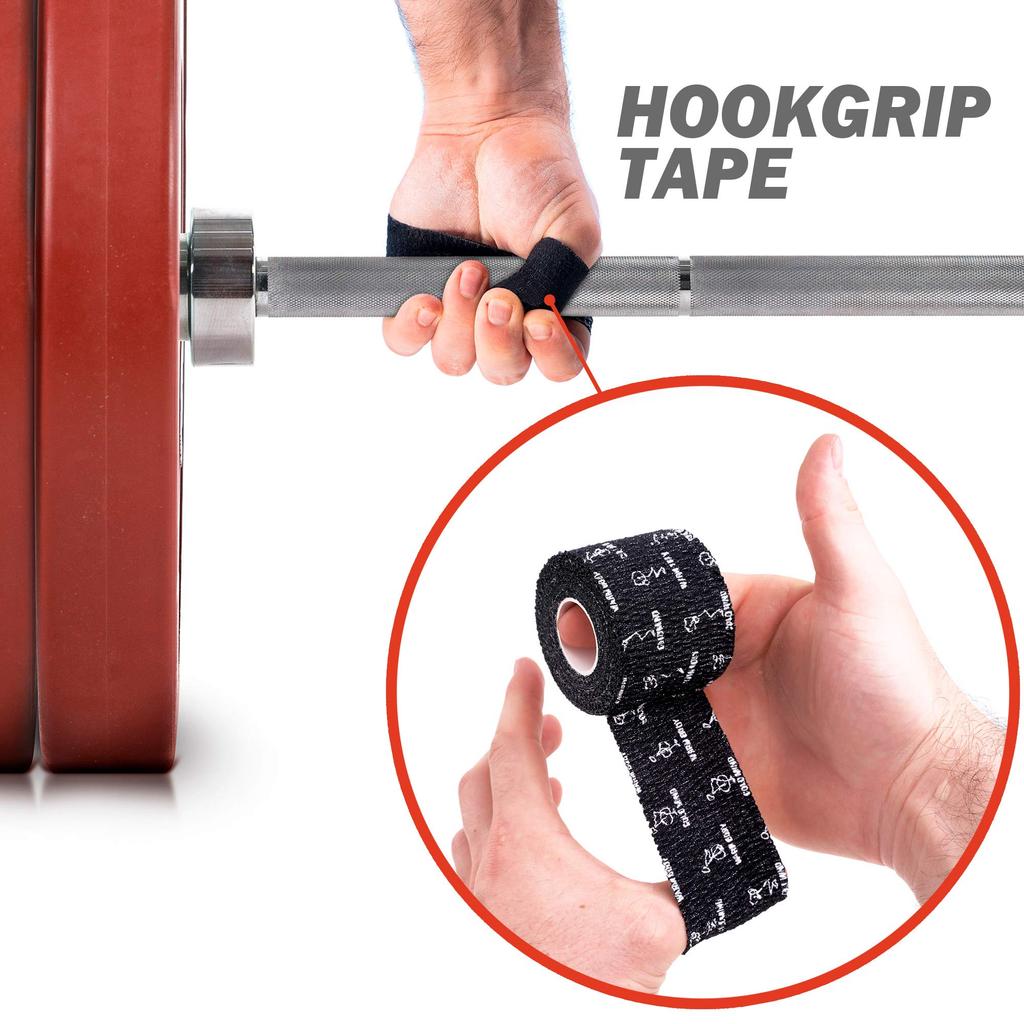 WARM BODY COLD MIND Premium Lifting Thumb Sports Tape for and Strength Deadlift Hook Tearable and Elastic Sweatproof and Breathable 3 Weightlifting,