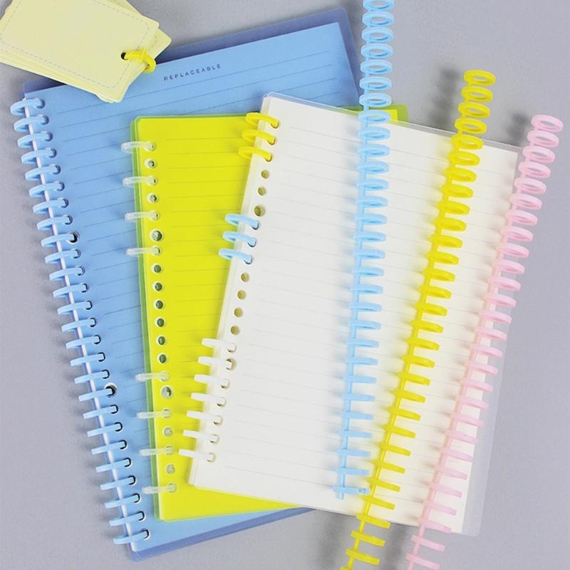 5Pcs 12mm Plastic Binding Comb 30 Rings Binding Coil 30-Rings Binder Spine for Refillable Journal Planner Notebook