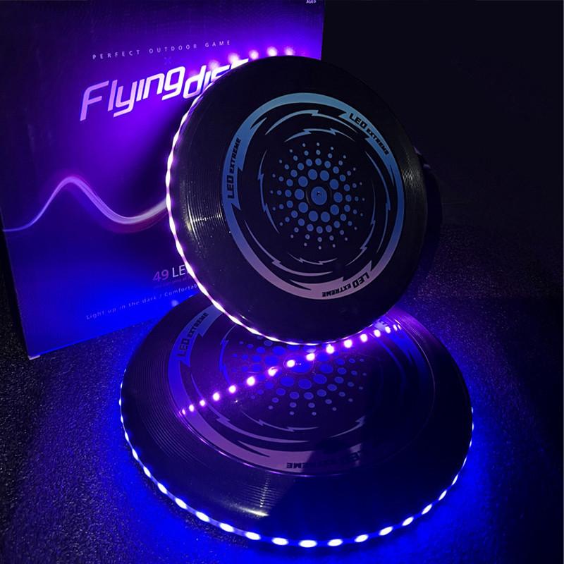 Bright Light-up Frisbee Disc Flashy Led Night Flying Toy Cool Adult Sports Frisbee Bulk