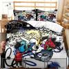 Hippie Graffiti Bedding Set For Bedroom Soft Modern Bedspreads Comefortable Kids Duvet Cover Quilt Cover And Pillowcase