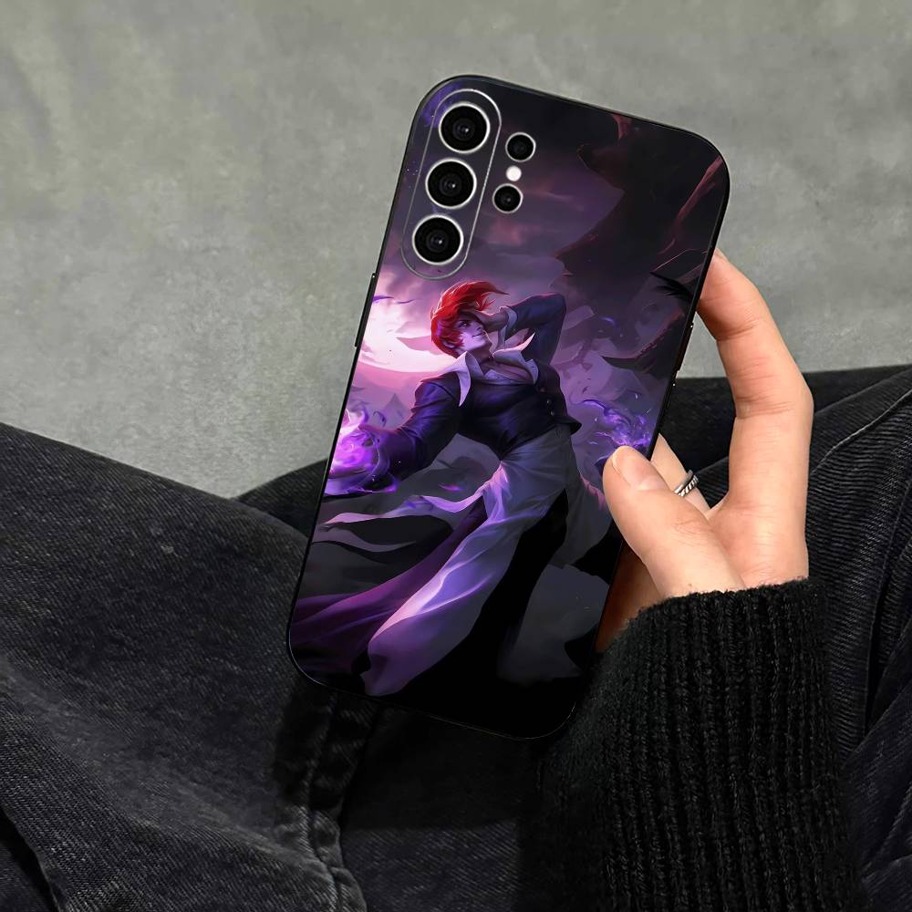 Фиолетовое пламя - Чехол для телефона Иори Ягами для Samsung S25, S24, S21, S22, S23, S30, Ultra, S20, Plus, Fe, Note, 10, 9, 5G Черная крышка Samsung S21plus