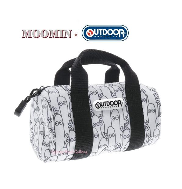 Кейс-пенал Moomin Outdoor Roll Boston-style Nyoro Collaboration Внутренняя ткань Серая Мини-сумка Сумка-пенал