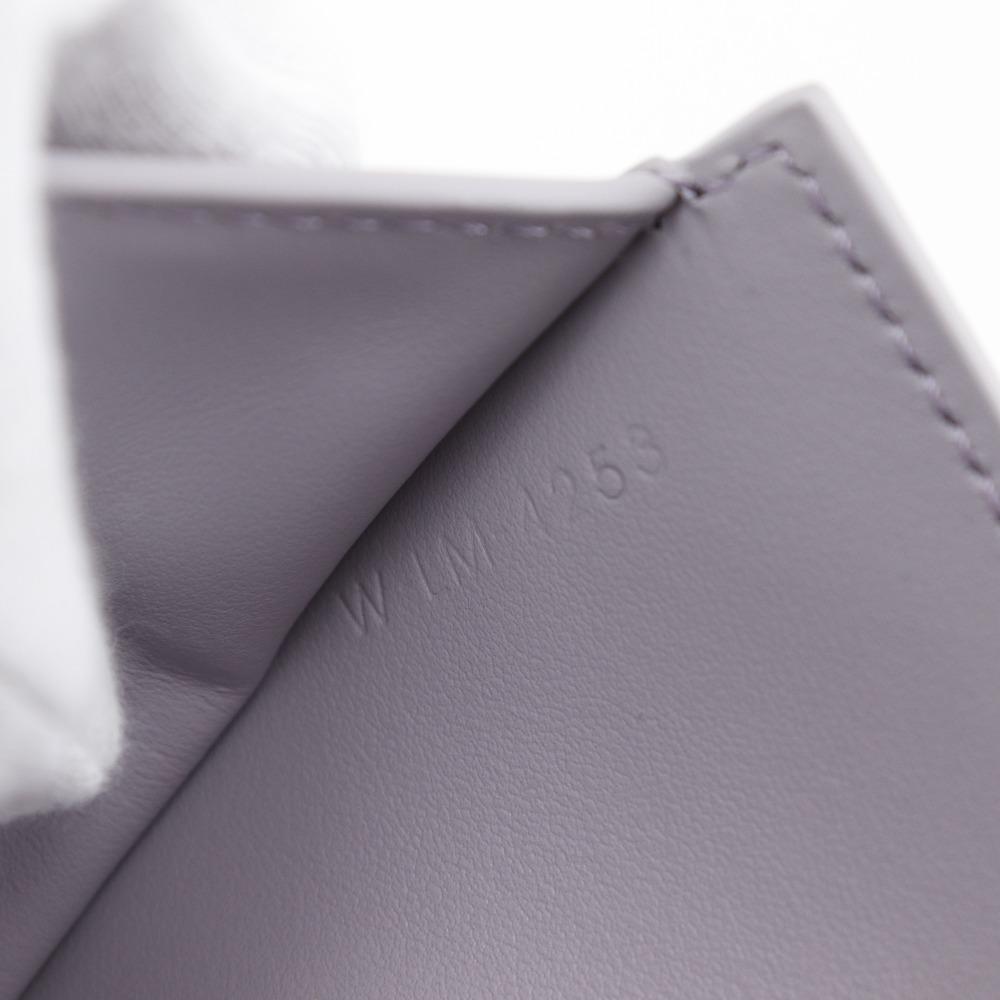 CELINE Triomphe Tri-fold wallet Small flap wallet Compact wallet purple leather Women Used