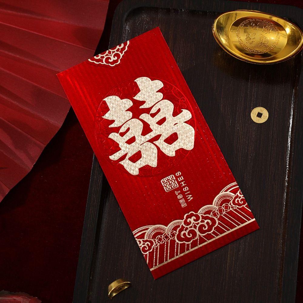 6PCS Money Envelopes Luck Money Pocket Chinese Style Red Pocket  Spring Festival
