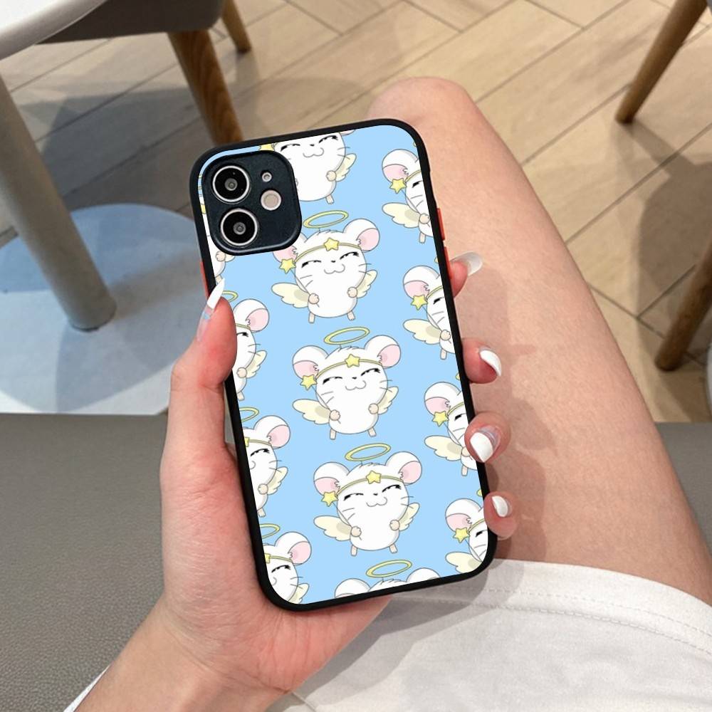

H-Hamtaro Anime Phone Case For IPhone 14 X XR XS 7 8 Plus 11 12 13 Pro MAX 13mini Matte Shockproof Case iphone 14 plus