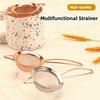 6.5cm Diameter Tea Strainer Long Handle Flour Sifter Portable Kitchen Sieve  Cocktail Bar