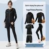 Women's Quick-Dry Fitness Wear Set: 5-Piece for Running, Basketball, Badminton, Morning Runs, Yoga – Autumn/Winter Collection.