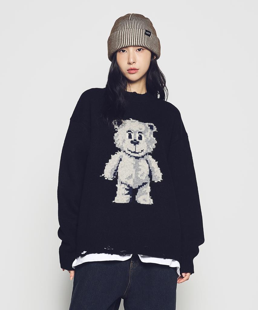ACME DE LA VIE Distressed Bear Wool Knit (3Color)