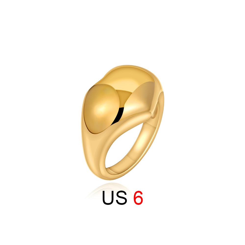 18K Gold and Silver Two-color French Retro Stacked Ring Simple Versatile Ring Hand Jewelry