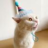 Cat Hat Pet Birthday Hat Set for Cats Dogs Soft Comfortable Adjustable Costume Accessories for Festivals Parties for Pets