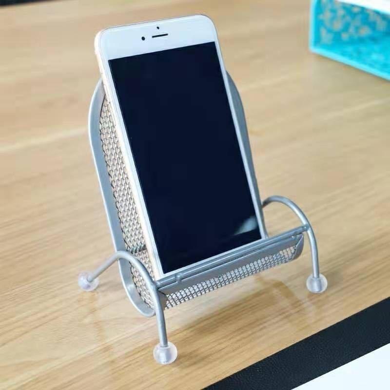 Wrought Iron Phone Stand Heavy Duty Stable Base Ergonomic Design Universal Holder for Bed Desk All Smart Phones
