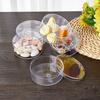 12Pcs Clear Round Candy Box Transparent Lids Small Storage Containers Wedding Party Favor Organizer Jewelry Beads 8Cm