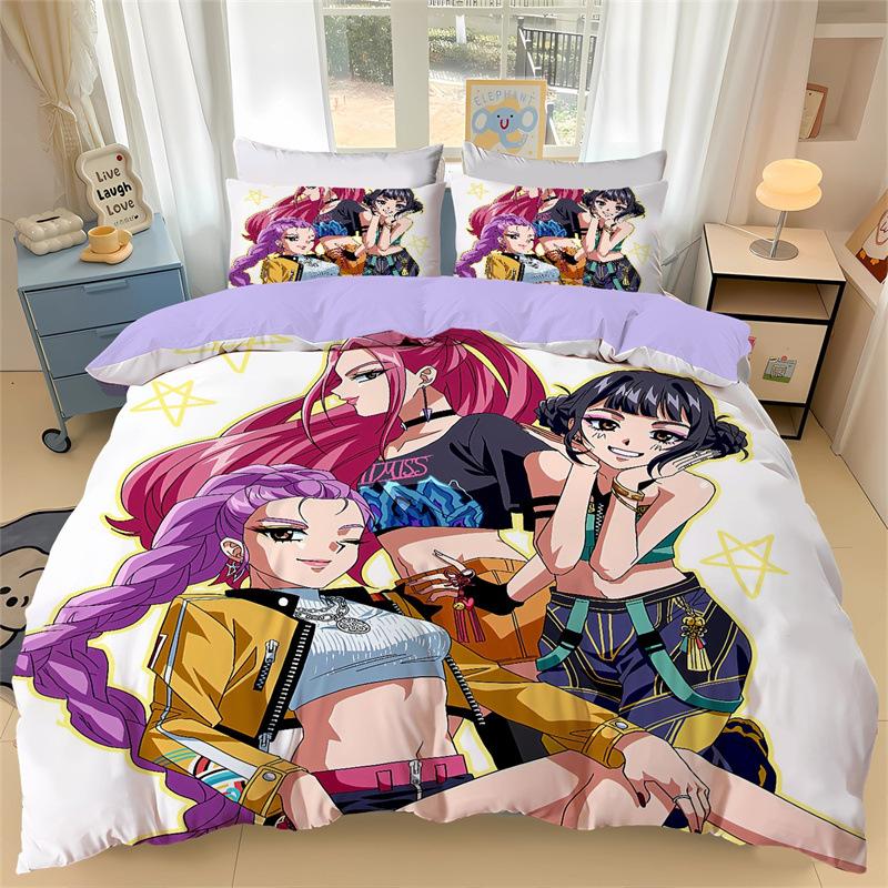 3D Print W onder-Girls Bedding Set Girl Fans kp op Duvet Cover Pillowcase Twin Full Size Home Bedroom Decor for Youth 2/3pcs