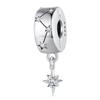 WOSTU Real 925 Silver Blue Series Moon Plane Space Beads Astronaut Charm Owl Pendant Fit Original Bracelet DIY Necklace