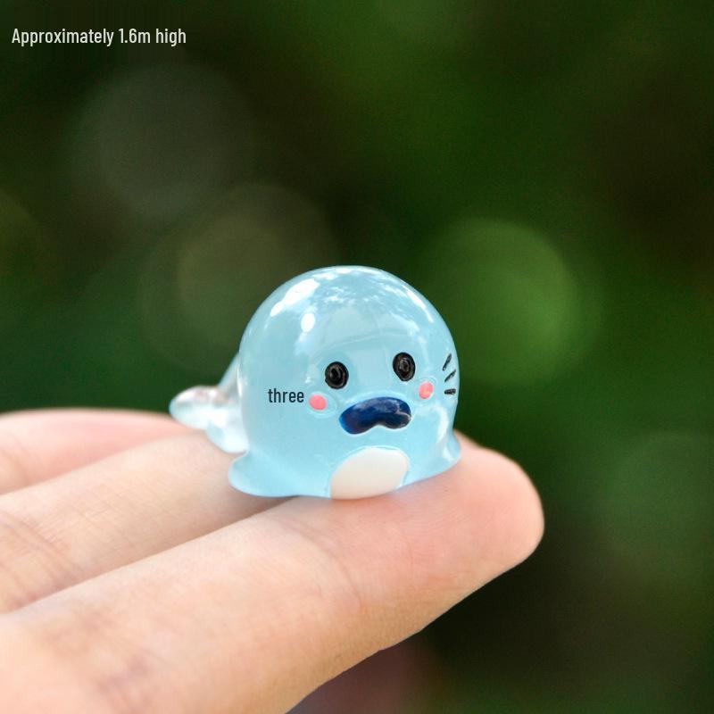 Moss Micro-Landscape: Luminous Marine Animal Figurines for Fish Tank Decoration