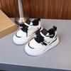 Children's White Sneakers, New Summer Models for Boys and Girls, Breathable Casual Leather Panel Shoes, Baby Single Shoes