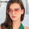 Oversized Round Sunglasses Women Big  Luxury Brand Crystal Leopard-Shaped Sun Glasses for Ladies Anti Blue Light Eyeglasses