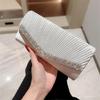 Pleated Evening Bag Wedding Gift Clutch Detachable Chain Shoulder Bags Handbag