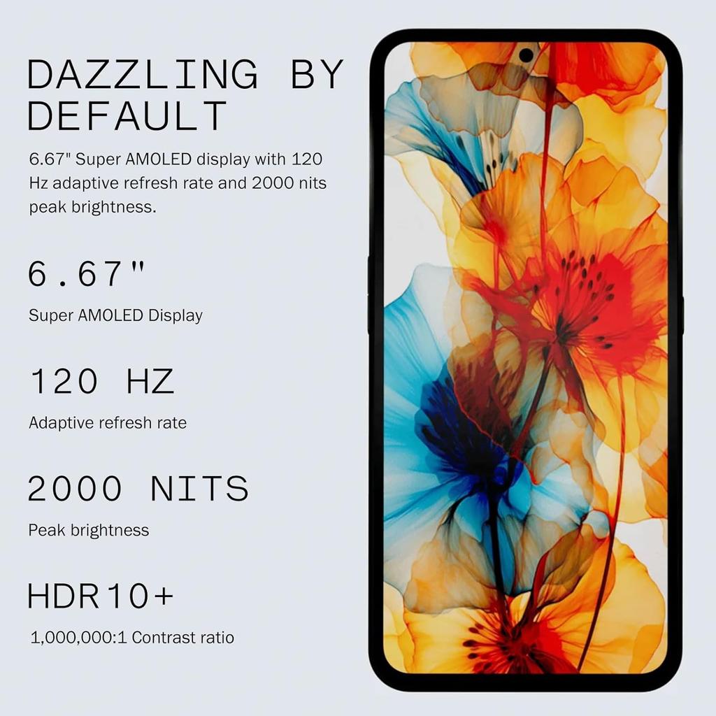 CMF Phone 1 Unlocked Smartphone with 50 MP Rear Camera with Ultra XDR, 6,67" Super AMOLED Display