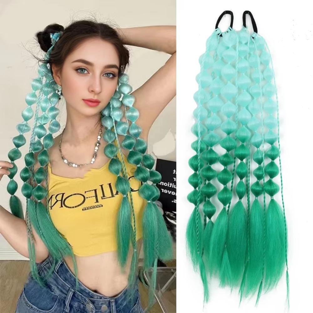 With Hair Tie Colored Hair Extensions 20" Ombre Crazy Hair Day Accessories