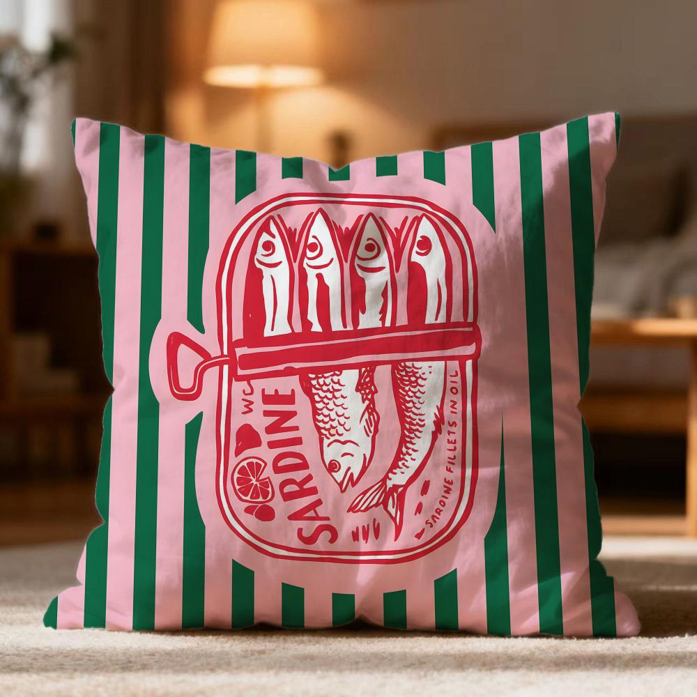 

Popular S-Ssardineer Cushion Cover Soft Washable Pillow Case Multi-Scene for Couch Bed Travel Office Use 50cmx50cm