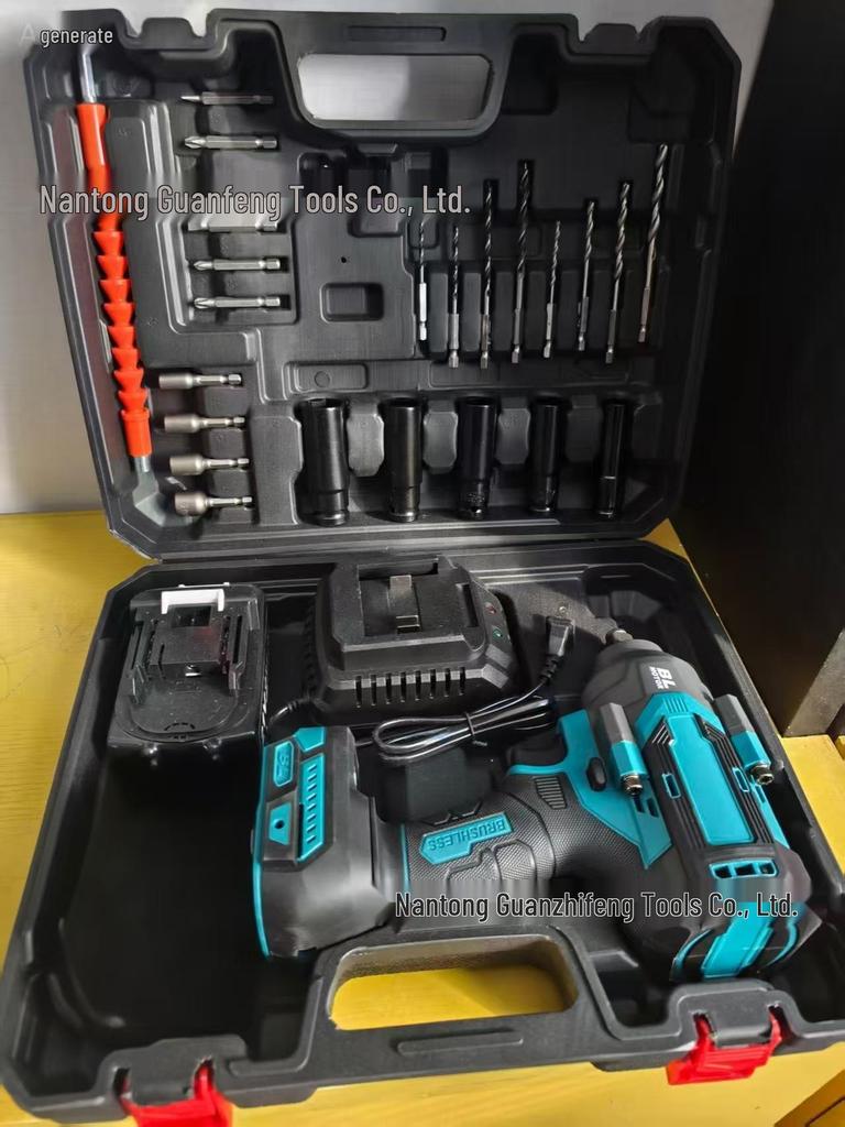 Brushless 1300N High Torque Lithium Impact Wrench for Auto Repair – Power Tool Set